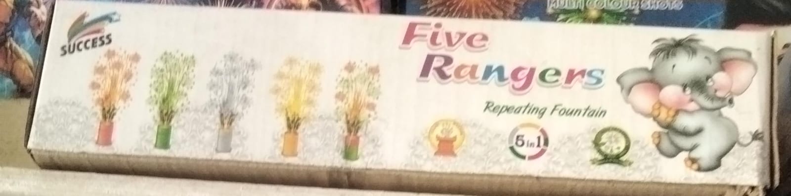 inba Crackers Five Rangers 5 Serial Fancy Multi Color Fountain